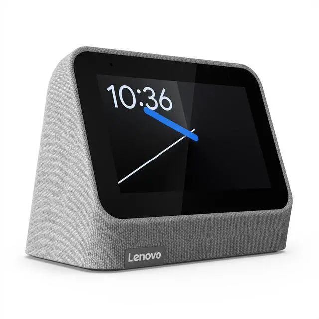 Alt view image 5 of 7 - Lenovo Smart Clock - Gen 2 Grey with Color Smart Bulb (ZA970062US)