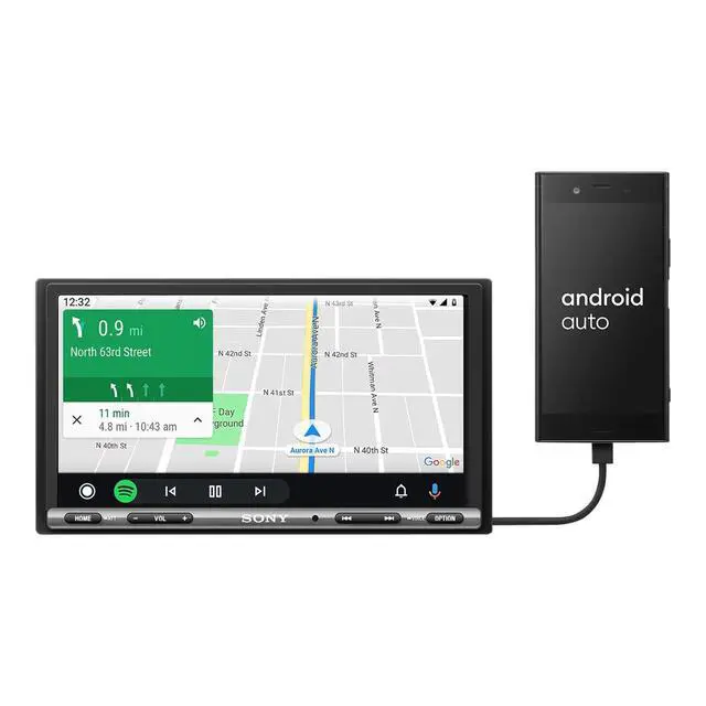 Alt view image 2 of 5 - Sony XAV-AX150 Double-DIN In-Dash Multimedia Receiver - Apple CarPlay, Android Auto, 7 Inch Touchscreen Display, 55 Watts x 4