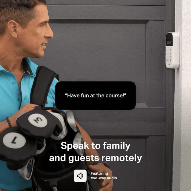 Alt view image 5 of 7 - Chamberlain myQ Smart Garage Video Keypad with Camera, Two-Way Audio, Smartphone Control Works via Wi-Fi - White