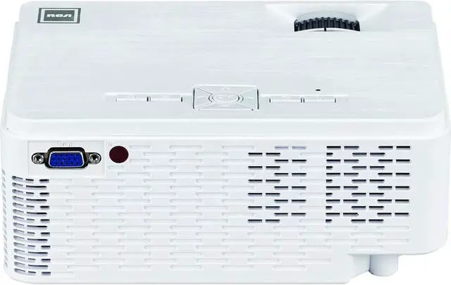 Alt view image 6 of 7 - RCA 480P LCD Home Theater Projector with Bonus 100" Fold up Projector Screen, RPJ166-COMBO - White