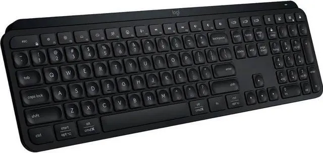 Main image of Logitech MX Keys S Universal Full-size Wireless Keyboard, USB C Rechargeable - Black