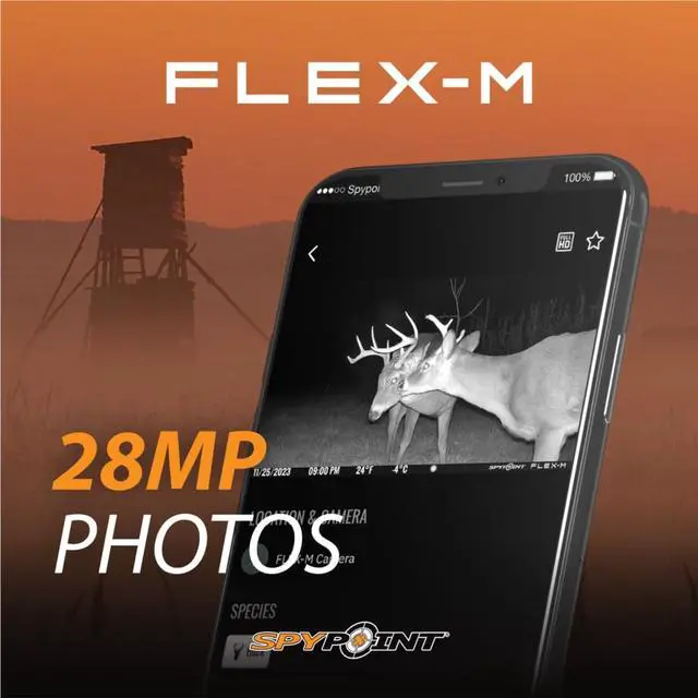 Alt view image 5 of 6 - SPYPOINT Flex-M Twin Pack Cellular Trail Cameras - Best Hunting Accessories, No WiFi Needed, GPS, Night Vision, Dual-Sim LTE, IP65 Water-Resistant Game Camera, 28MP Photos