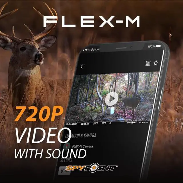 Alt view image 4 of 6 - SPYPOINT Flex-M Twin Pack Cellular Trail Cameras - Best Hunting Accessories, No WiFi Needed, GPS, Night Vision, Dual-Sim LTE, IP65 Water-Resistant Game Camera, 28MP Photos