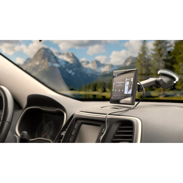 Alt view image 2 of 7 - Miroir Drivvplay Wireless CarPlay Screen for Car - 7 Inch Wireless Apple CarPlay & Android Auto Display, Portable Touchscreen Car Monitor, Bluetooth, Voice Control, Universal Dashboard Screen - Black