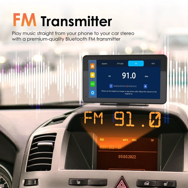 Alt view image 3 of 7 - REXING 7 Inch Wireless CarPlay/Android Auto Receiver, 4K Dash Cam, 1080p Rear, GPS, Bluetooth, 32GB microSD card
