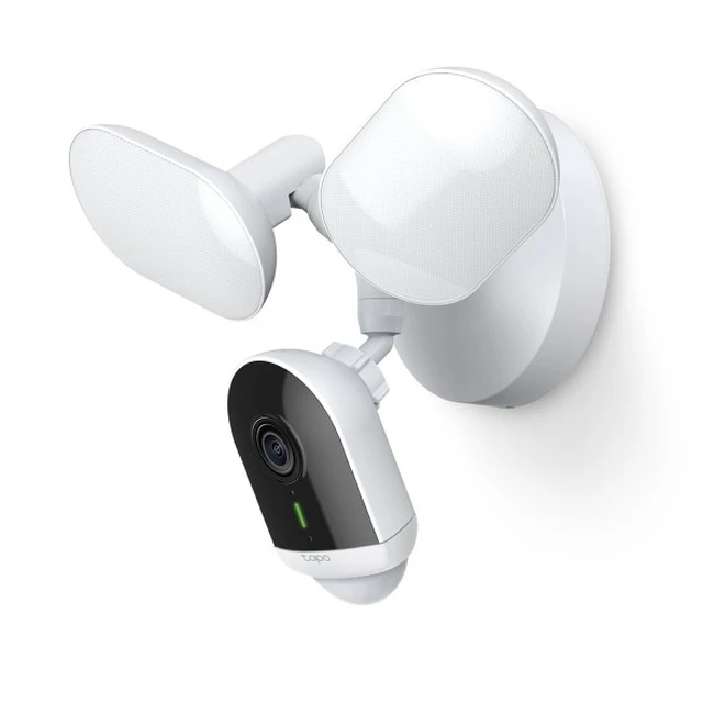 Alt view image 2 of 7 - TP-Link Tapo TC53-2K Wired Smart Floodlight Security Camera - Ultra-Bright Motion-Activated LED Floodlight, Full-Color Night Vision, Smart AI Detection, Two-Way Audio, Weatherproof - White