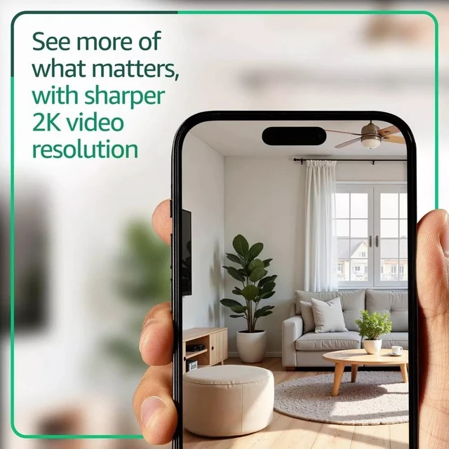 Alt view image 6 of 7 - Blink Mini 2K+ Resolution Compact Plug-In Security Camera, 2K Video Resolution, Color Night Vision, Enhanced Audio. 2Pack Camera - Black