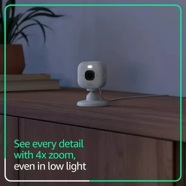 Alt view image 5 of 7 - Blink Mini 2K+ Resolution Compact Plug-In Security Camera, 2K Video Resolution, Color Night Vision, Enhanced Audio. 2Pack Camera - White