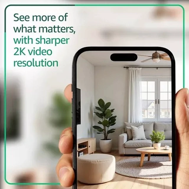 Alt view image 6 of 7 - Blink Mini 2K+ Resolution Compact Plug-In Security Camera, 2K Video Resolution, Color Night Vision, Enhanced Audio. 2Pack Camera - White