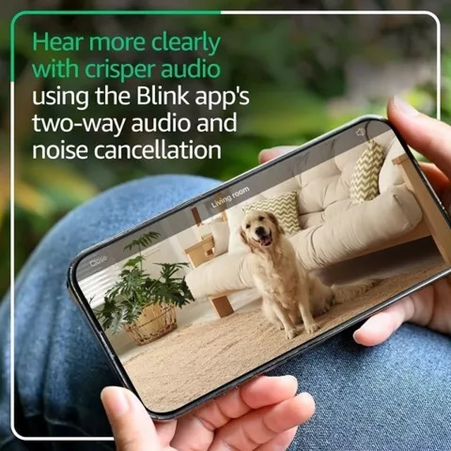 Alt view image 4 of 7 - Blink Mini 2K+ Resolution Compact Plug-In Security Camera, 2K Video Resolution, Color Night Vision, Enhanced Audio. 2Pack Camera - White