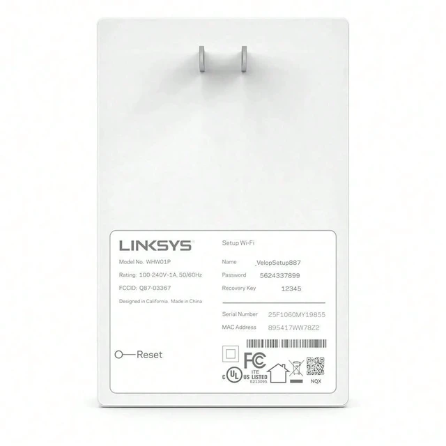 Alt view image 2 of 4 - Linksys Dual-band Velop Mesh WiFi Extender - White (WHW0101P)