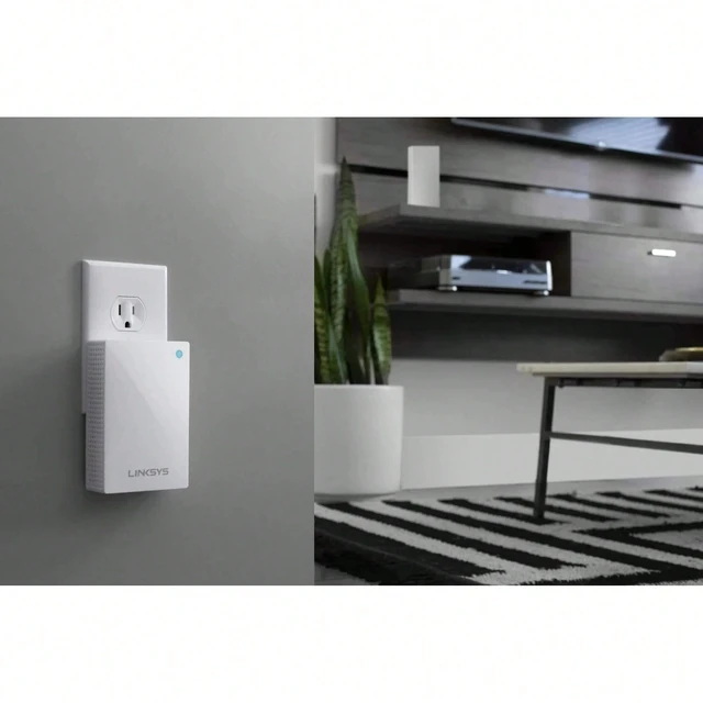 Alt view image 3 of 4 - Linksys Dual-band Velop Mesh WiFi Extender - White (WHW0101P)