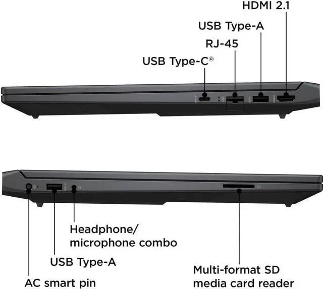 Alt view image 4 of 7 - HP RTX 4050 Gaming Laptop Victus 15.6" FHD IPS, 6-Core AMD Ryzen 5-8645HS (Beat i7-1355U), Backlit KB, RJ45, Bluetooth 5.3, Long Battery Life, W/512GB Portable SSD, Windows 11 Home(16GB GDDR5|1TB SSD)