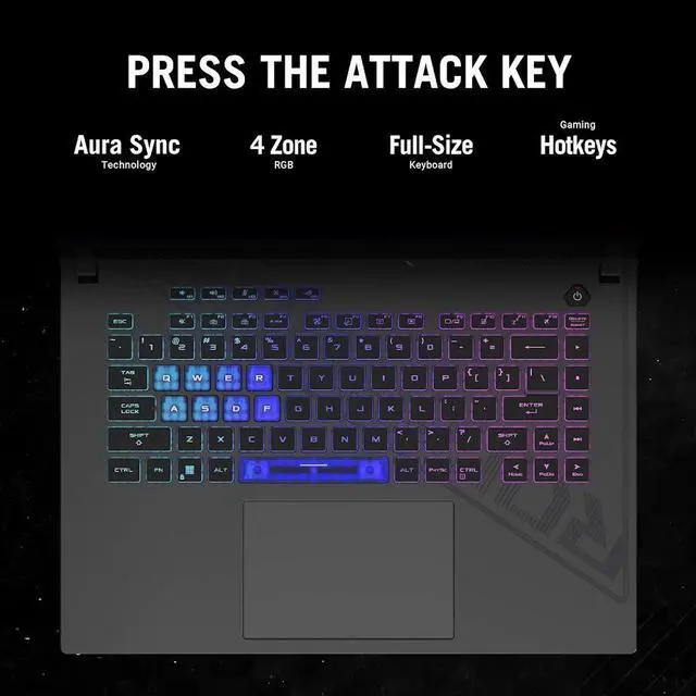 Alt view image 5 of 7 - ASUS 2024 Newest ROG Strix G16 16" WUXGA 165Hz Gaming Laptop, Intel Core i7-13650HX(>i9-12900HX), GeForce RTX 4060, RGB KB, Win 11, W/Portable SSD, Gray(16GB DDR5, 1TB SSD)