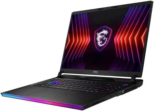 Alt view image 2 of 7 - MSI 2025 GE68HX Raider Gaming 16" 144Hz FHD+ Laptop, Intel 24-Core i9-14900HX(up to 5.8 GHz), GeForce RTX 4070, 32GB DDR5 RAM, 1TB SSD, RGB Backlit, Thunderbolt 4, Webcam, W/PSD, Win 11 Home, Black