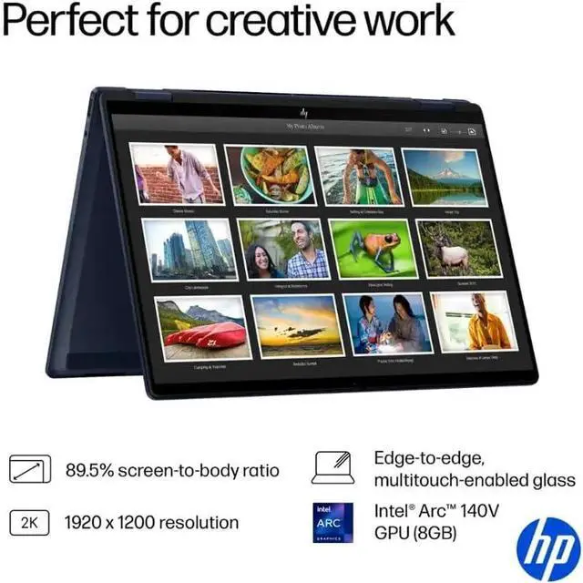 Alt view image 4 of 7 - HP OmniBook X Flip 2-in-1 Copilot+ AI PC Laptop, 14" 2K Touchscreen, Intel Evo Platform 8-Core Ultra 7 258V(>Ultra 9 185H), DTS: X Ultra, Backlit KB, W/Style & 128GB PSD, Win11 PRO(16GB|2TB SSD)