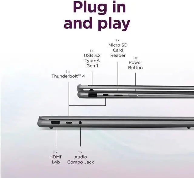 Alt view image 6 of 7 - Lenovo Yoga 7i 2-in-1 AI Copilot+ Laptop, 16" 2K LCD Touchscreen, Intel Ultra 7 256V(>i9-13900H), 16GB LPDDR5X RAM, 2TB SSD, Backlit KB, Wi-Fi 7, BT 5.4, Thunderbolt 4, W/128 PSD&Stylus, Win11 Home