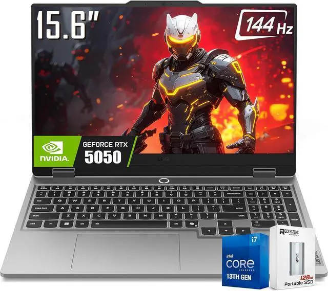 Main image of Lenovo LOQ 15 AI Gaming Laptop, NVIDIA GeForce RTX 5050 Graphics, 15.6" IPS LCD FHD144hz Display, Intel Core i7-13650HX(Beats Intel i9-12900), 24GB DDR5, 1TB SSD, Backlit KB, w/128GB PSD, Win11 Home