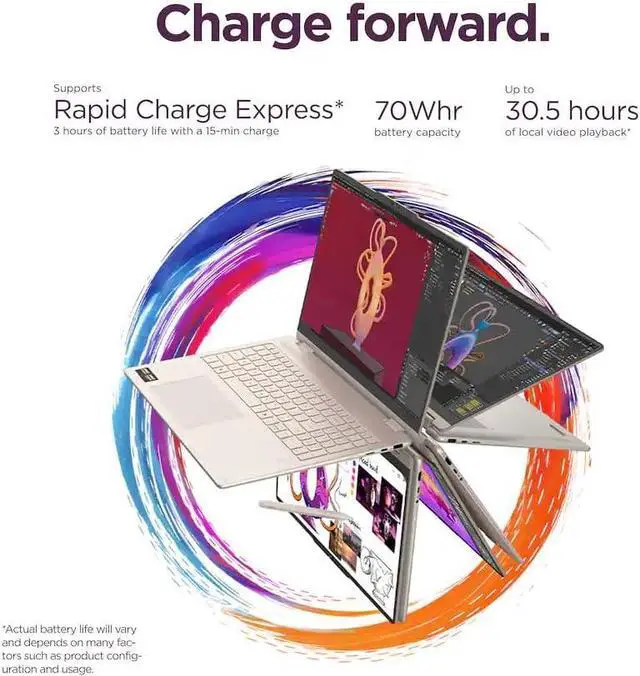 Alt view image 7 of 7 - Lenovo Yoga 7a 2-in-1Copilot+ PC Laptop, 16" 2K LCD Touchscreen, AMD Ryzen AI 5 430(Upto 50 AI Tops), 16GB LPDDR5X, 512GB SSD, WiFi 7, Backlit KB, Fingerprint, 1080P Webcam, Win11 Home