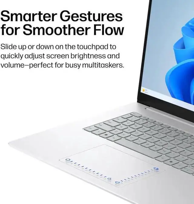 Alt view image 4 of 7 - HP OmniBook 3 17.3 inch Laptop Copilot+ AI PC, FHD Display, AMD Ryzen 3 30, 8GB RAM, 512GB SSD, AMD Radeon 610M Graphics, 1080P Privacy Webcam, WiFi 6, Bluetooth 5.4, Win11 Home