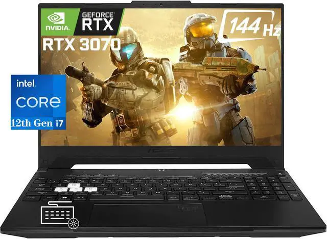 Main image of ASUS TUF Dash 15.6" 144Hz Gaming Laptop, FHD IPS Display, 32GB DDR5 RAM, 2TB PCIE SSD, NVIDIA GeForce RTX 3070 6GB, Intel 10-Core i7-12650H, Backlit Keyboard, WiFi 6, Windows 11 Home 2 TB 32GB