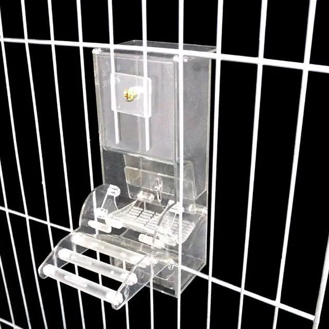 Alt view image 4 of 7 - No Mess Bird Cage Feeders Automatic Parrot Seed Tube Birds Cage Accessories for Parakeet Canary Cockatiel Finch,Free Install,No Fragile