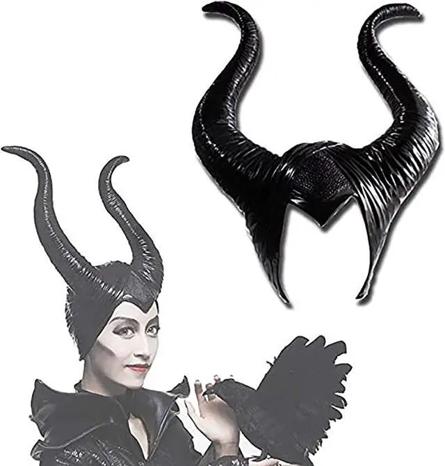 Alt view image 3 of 7 - Maleficent Horns Evil Headwear Mask Cosplay Props Halloween Costumes Accessories Witch Horns Hats for Women Men and Teenage Girls