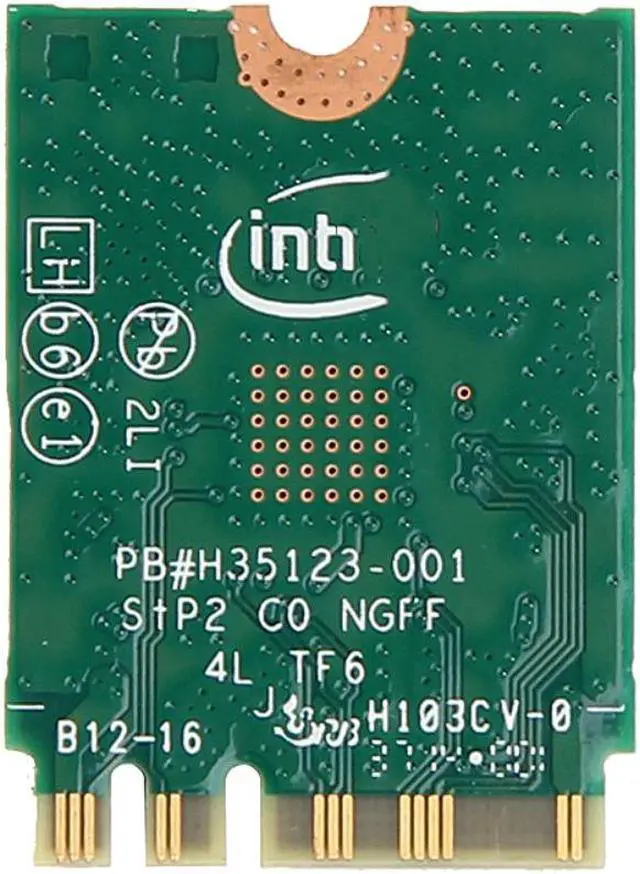 Alt view image 2 of 4 - Adaptador wi-fi de banda dupla, sem fio 7265ngw 2x2 ngff m.2 placa intel 7265 867mbps 802.11ac bluetooth 4.2 windows 7/8/10.