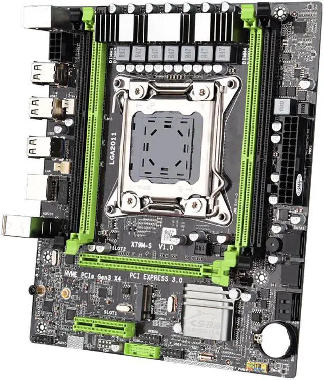 Alt view image 4 of 5 - JINGSHA X79 m-s 2.0 chipset motherboard combos E5 2620 Processor 4pcs 4GB 1333 = 16GB ECC memory  M-ATX  nvme M.2 SSD