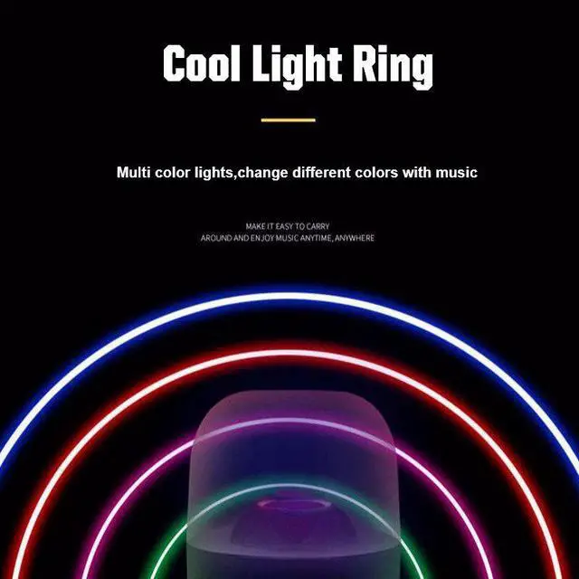 Alt view image 2 of 6 - Led Bluetooth Speaker Wireless Portable Colorful Lights Speaker TF Card Stereo Music Sound Column Speakers For PC Mobile Phone