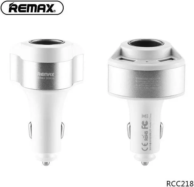 Alt view image 3 of 6 - Remax 2USB Car Charger 4.8A Output 24W Max Fast Charge For iPhone/Samsung/Huawei/Xiaomi Mobile Phone