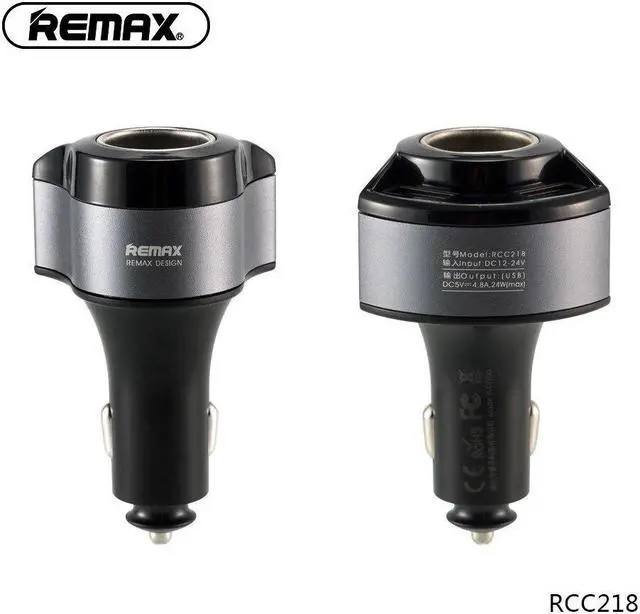 Alt view image 2 of 6 - Remax 2USB Car Charger 4.8A Output 24W Max Fast Charge For iPhone/Samsung/Huawei/Xiaomi Mobile Phone