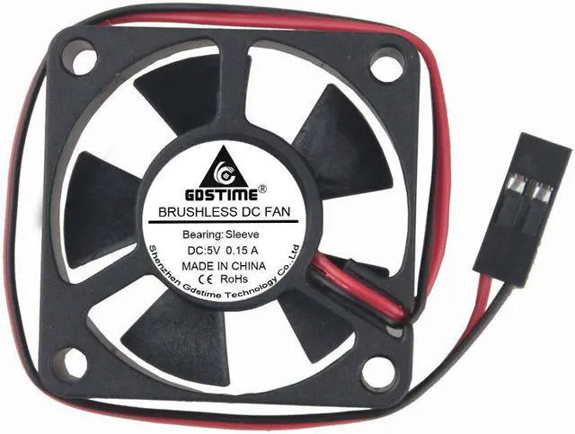 Main image of 1pcs Gdstime Mini DC 5V Dupont 2Pin 35mm x 10mm Brushless Cooling Fan Small 3510 35x35x10mm 3.5cm 3D Printer Fan Axial Cooler