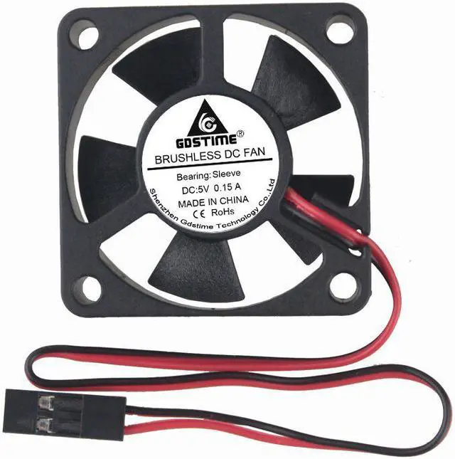 Alt view image 3 of 6 - 1pcs Gdstime Mini DC 5V Dupont 2Pin 35mm x 10mm Brushless Cooling Fan Small 3510 35x35x10mm 3.5cm 3D Printer Fan Axial Cooler