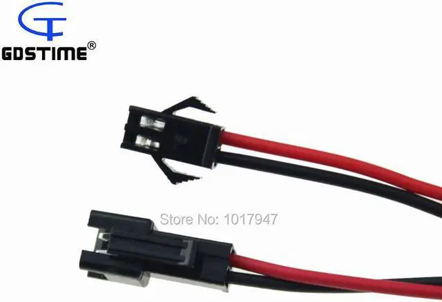 Main image of 10 Pairs 2-Pin SM Plug Connector Cable Wire Male + Female 10 of Each Connector 10CM