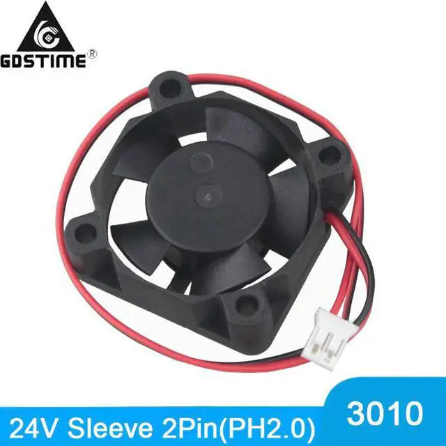 Main image of 2Pcs Gdstime Cooling Fan 24V 3cm 30mm 30x30x10mm 2Pin DC Cooling Exhaust Heatsink Cooler Case Fan 3D Printer