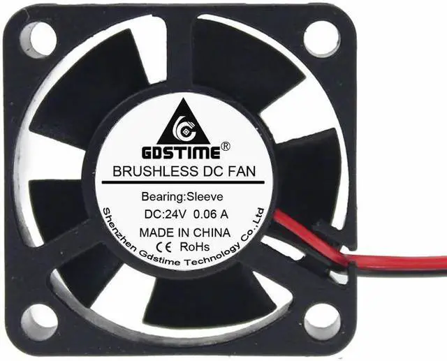 Alt view image 2 of 6 - 2Pcs Gdstime Cooling Fan 24V 3cm 30mm 30x30x10mm 2Pin DC Cooling Exhaust Heatsink Cooler Case Fan 3D Printer