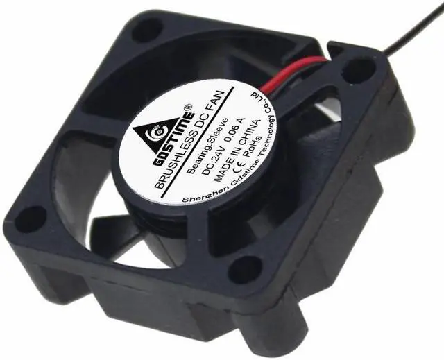 Alt view image 5 of 6 - 2Pcs Gdstime Cooling Fan 24V 3cm 30mm 30x30x10mm 2Pin DC Cooling Exhaust Heatsink Cooler Case Fan 3D Printer