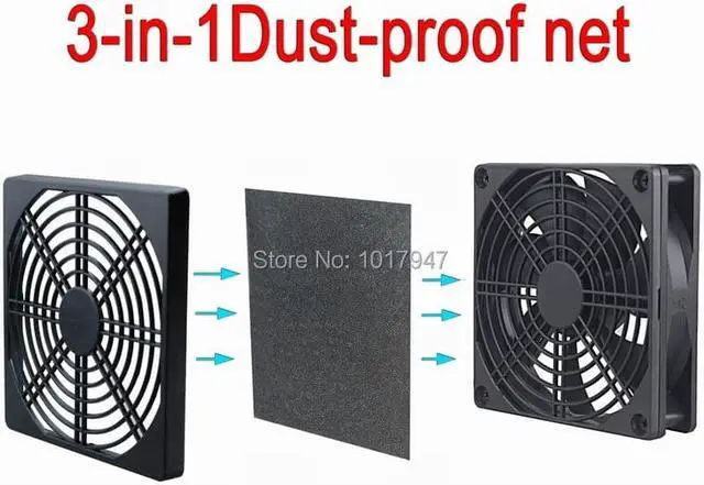 Alt view image 5 of 6 - 5PCS lot Dustproof Foam Mesh Heatsink Filter Dust Guard for 120mm 12cm PC Computer Cooling Fan