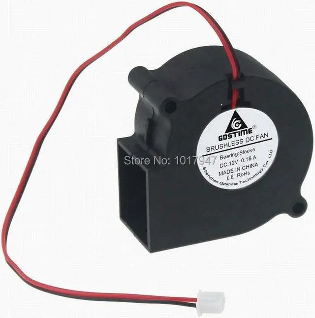 Alt view image 2 of 6 - 2 pcs lot Gdstime DC 12V 6028 Dust Centrifugal Turbine Blower Exhausting Fan for Laptop Notebook 60mm 2 pin 60x28mm