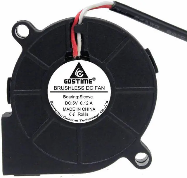 Alt view image 3 of 6 - 100pcs Gdstime 50mm x 15mm 50*15MM 5V USB Brushless DC Cooling Exhaust Blower Fan 5015S