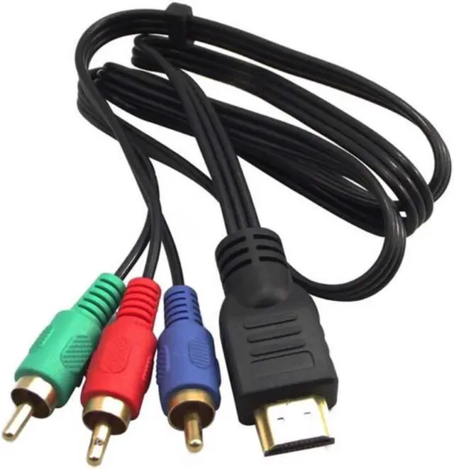 Alt view image 2 of 4 - HDMI-compatible Male To 3 RCA Video Audio AV Adapter Cable 3RCA Stereo Converter Component for TV Set-Box DV DVD PC