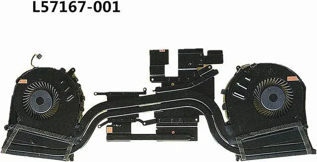 Alt view image 3 of 5 - Laptop CPU/GPU Cooling Heatsink&Fan for HP OMEN 5 PLUS 17-CD TPN-C142 M53280-001 L56873-001 L57167-001 L57166-001