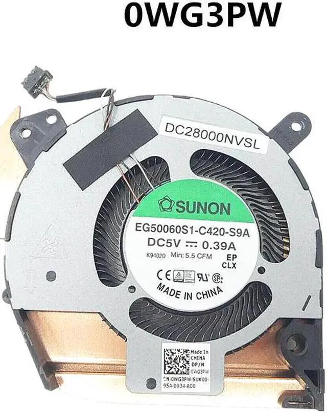 Alt view image 3 of 3 - Laptop/Notebook CPU Cooling Radiator Heatsink&Fan for Dell Latitude 5401 E5401 02H2TG 0WG3PW EG50060S1-C420-S9A