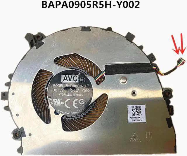 Alt view image 2 of 3 - Laptop/Notebook CPU Cooling Fan For AVC BAPA0905R5H-Y001-Y002-Y004