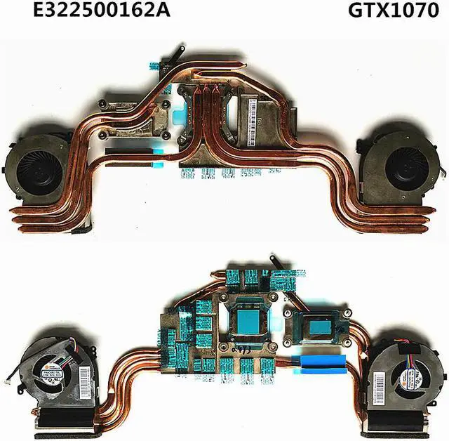 Alt view image 3 of 5 - Laptop CPU/GPU Cooling Radiator heatsink&fan for MSI GE72VR GV72 8RE E322500162A E322500163A N374 N376 GTX1060/1070