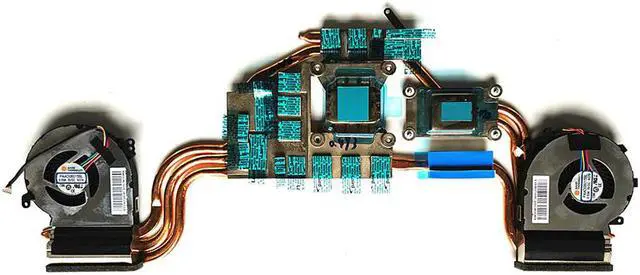 Alt view image 4 of 5 - Laptop CPU/GPU Cooling Radiator heatsink&fan for MSI GE72VR GV72 8RE E322500162A E322500163A N374 N376 GTX1060/1070