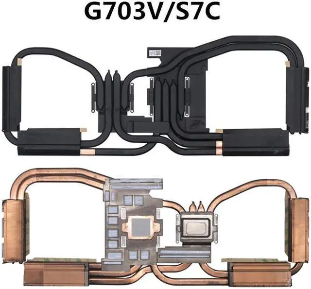 Alt view image 2 of 5 - Laptop CPU/GPU Cooling Radiator Heatsink Fan for Asus ROG strix 2 2S G703 G703V G703VI G703G Scar G7A G7AI G7B G7C G7CX