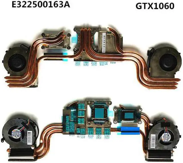 Main image of Laptop CPU/GPU Cooling Radiator heatsink&fan for MSI GE72VR GV72 8RE E322500162A E322500163A N374 N376 GTX1060/1070