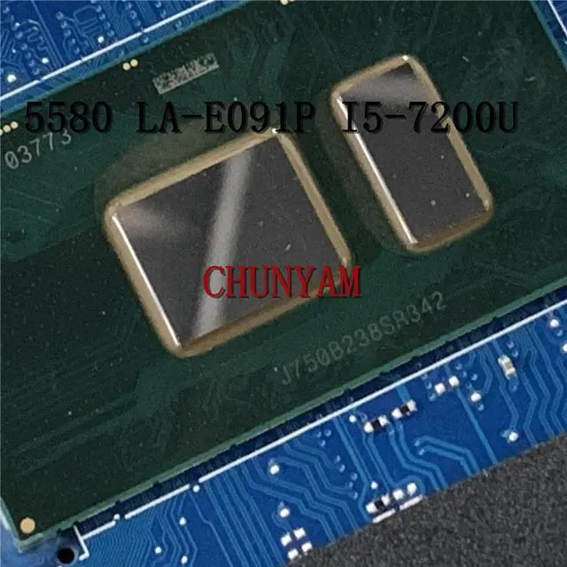 Alt view image 3 of 13 - CDM80 LA-E091P I5-7200U FOR Latitude 5580 E5580 Notebook Laptop Motherboard CN-025W0N 25W0N Mainboard NOTEBOOK PC